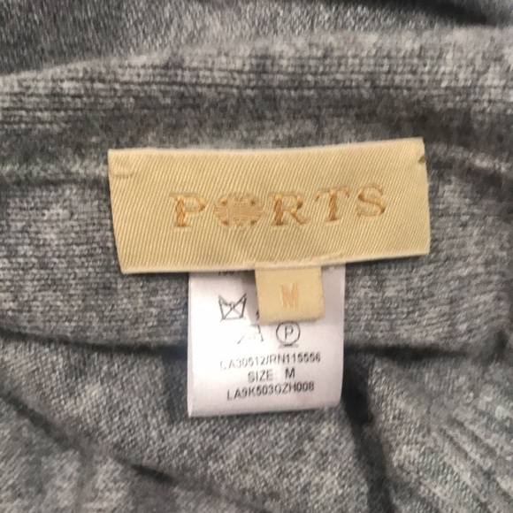 Ports 1961 Gray 100% Cashmere Sweater size M - Picture 5 of 9
